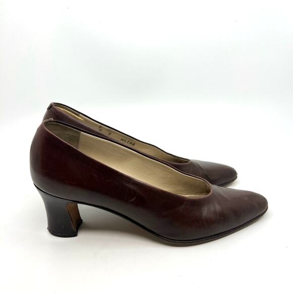 Bally Brown Leather Pumps Women's 6 US - Picture 3 of 9